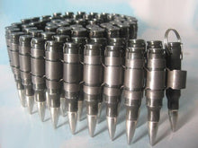 Load image into Gallery viewer, .308 black bullet belt with nickel plated tips and black links