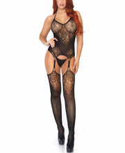 Load image into Gallery viewer, model showing front of bodystocking