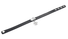 Load image into Gallery viewer, Black vegan leather choker with silver hanging pentagram.