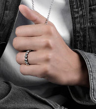 Load image into Gallery viewer, 925 Sterling silver band ring with multi-skull design.