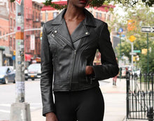 Load image into Gallery viewer, model showing front of jacket