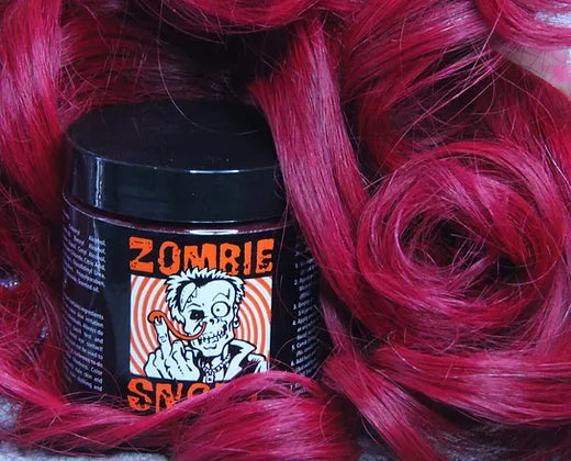hair dye on display next to model