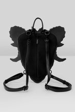 Load image into Gallery viewer, Black goat head shaped backpack on a white background
