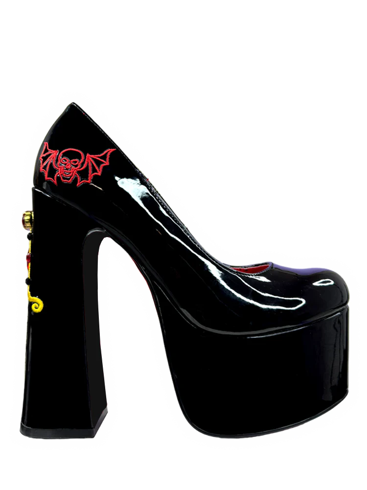 side of shoe on display