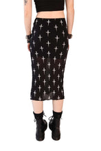 Load image into Gallery viewer, model showing back  of skirt
