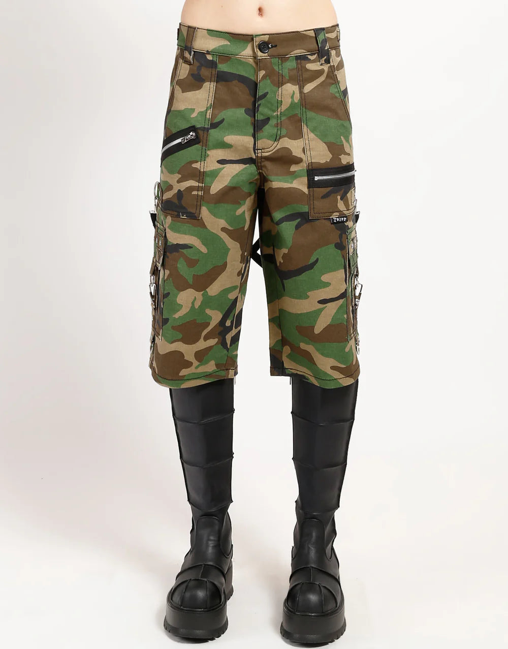 model showing front of pants
