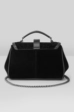 Load image into Gallery viewer, Black handbag with chain detail on a white background
