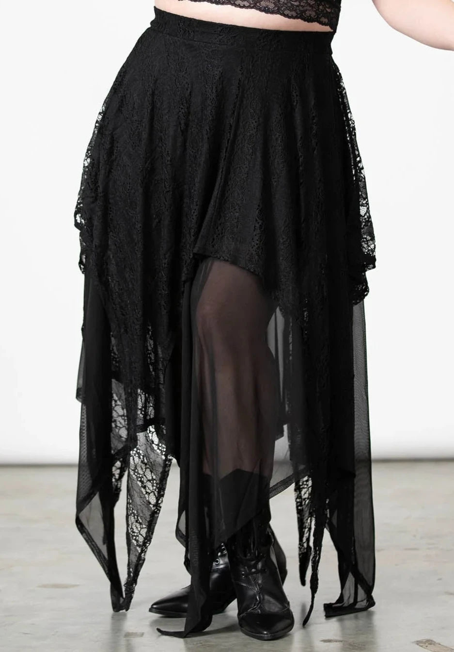 model showing front of skirt