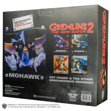 Load image into Gallery viewer, Boxed Gremlins 2 Mogwai prop with &#39;Gremlins 2&#39; branding on a white background
