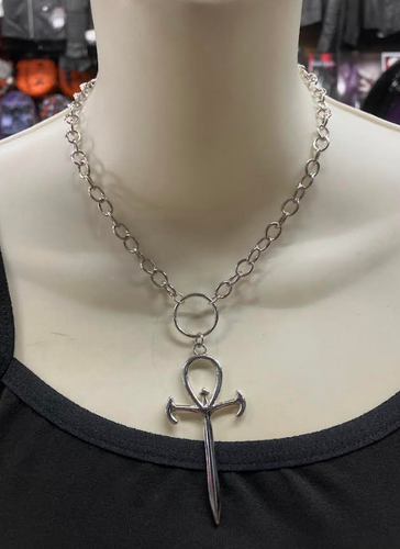 necklace on mannequin