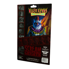 Load image into Gallery viewer, Action figure in packaging with colorful clown design and &#39;Scream&#39; branding.
