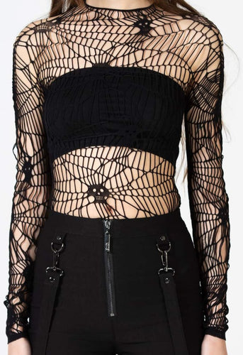 model showing front of long sleeve top