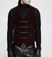 Load image into Gallery viewer, Person wearing a dark red vest with black accents on a white background
