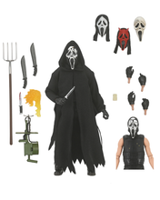 Load image into Gallery viewer, Action figure with accessories and multiple masks on a white background
