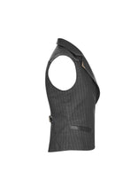 Load image into Gallery viewer, Black patterned vest on a white background
