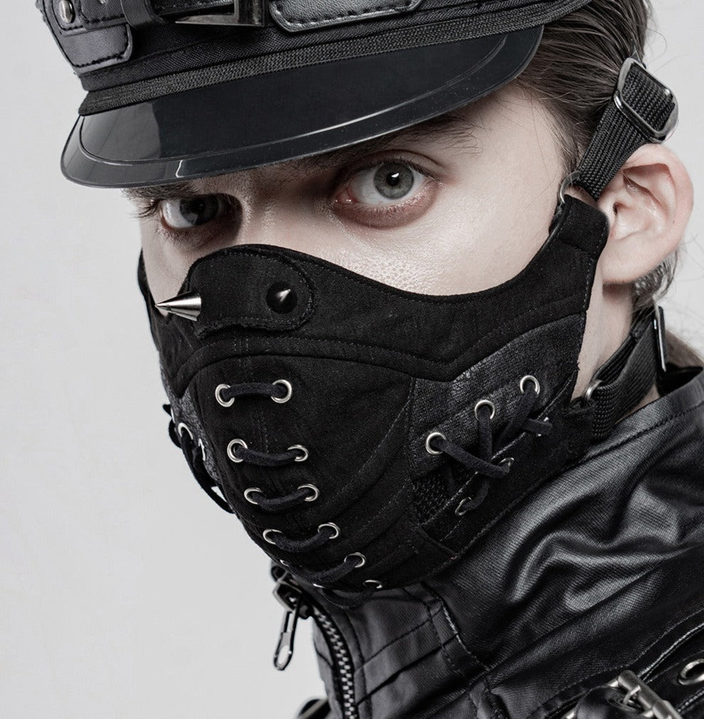 model showing front of mask