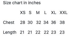 Load image into Gallery viewer, size chart
