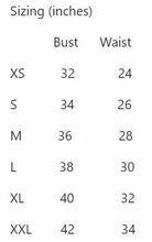 Load image into Gallery viewer, size chart
