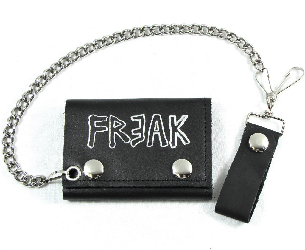 front of wallet on display