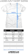 Load image into Gallery viewer, adult female shirt  size chart
