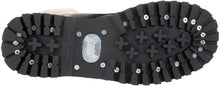 Load image into Gallery viewer, bottom sole view of Real black leather 1 1/4&quot; platform  20 eyelet combat biker goth steel toe Knee-high boot Full lace-up, no Zipper

