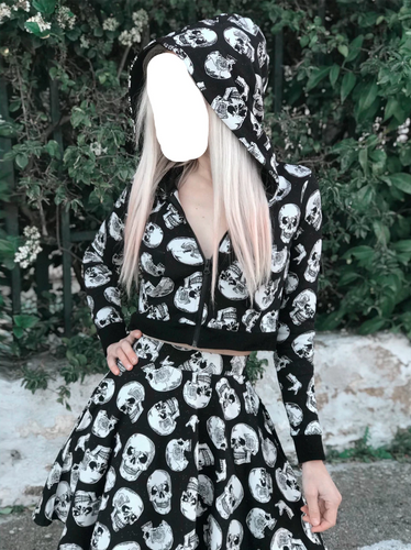 model showing front of hoodie