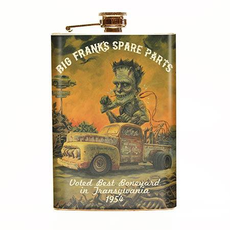 front of flask