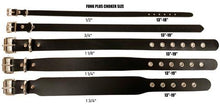Load image into Gallery viewer, Black Leather Collar w/ Silver Hanging Chain Details
