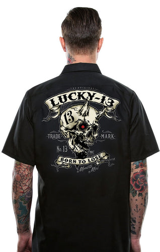 model showing back of shirt
