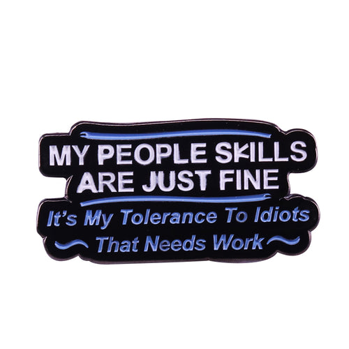 front of pin