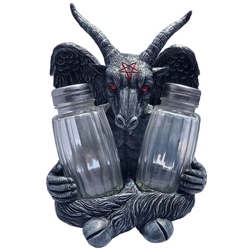 goathead baphomet salt and pepper shakers