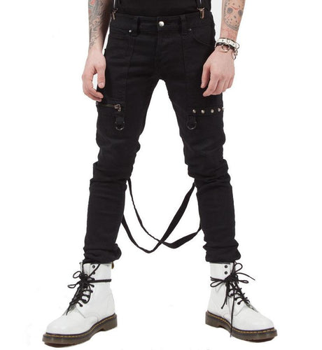 model showing front of pants