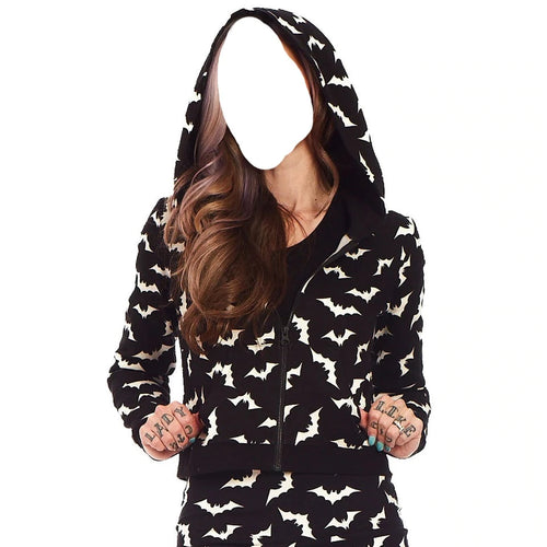 model showing front of hoodie