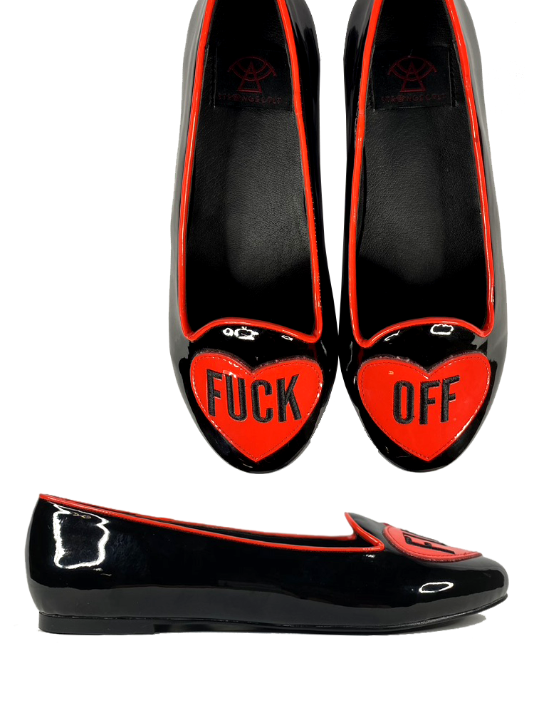 top and side of shoes