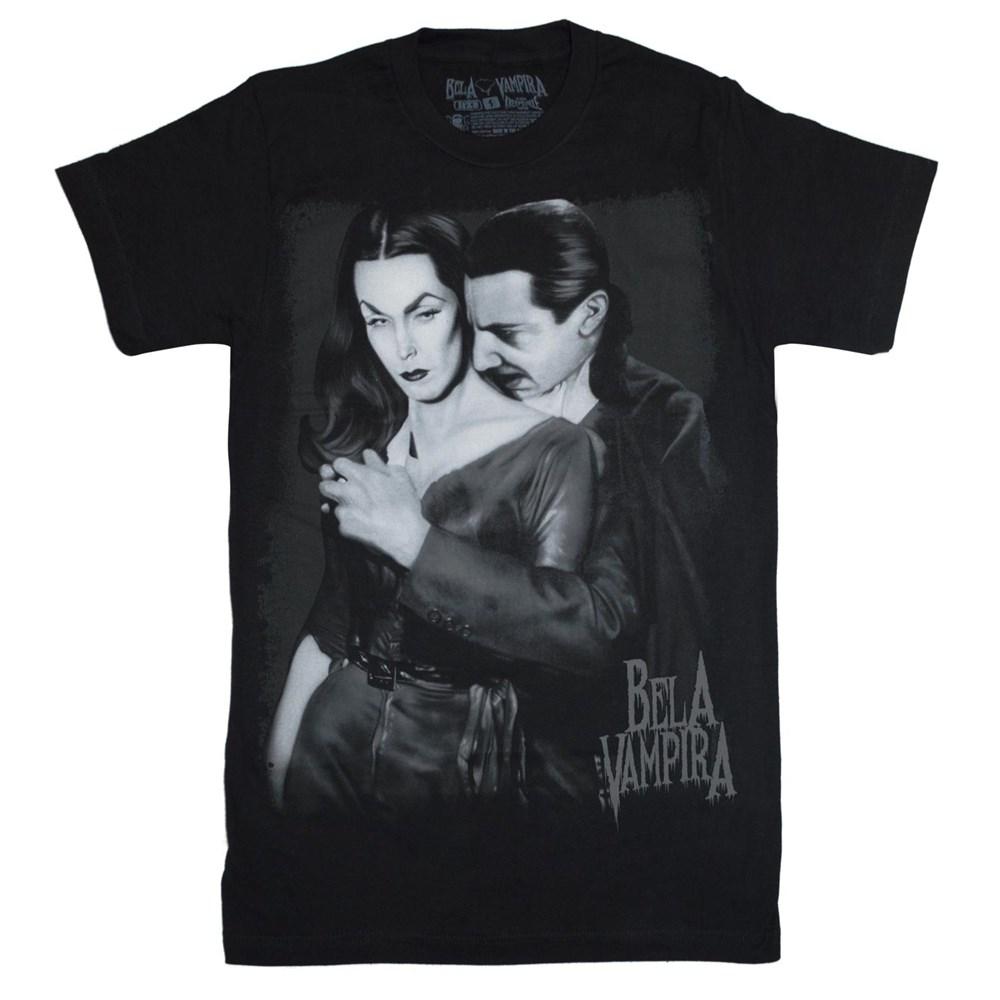 bela lugosi holding vampira graphic shirt