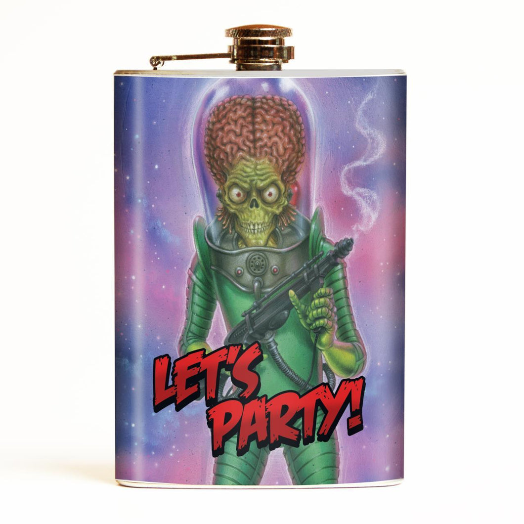 front of flask