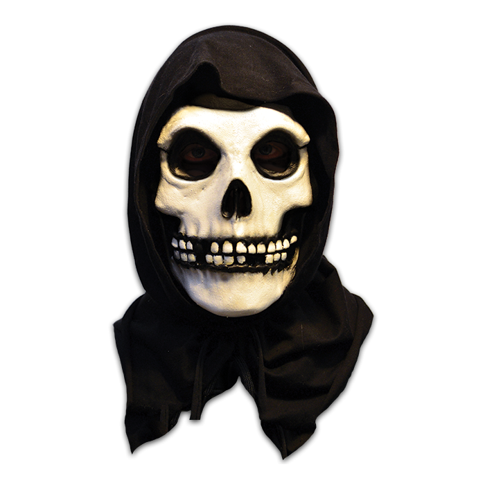 front of mask on display