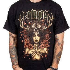 model showing front of shirt
