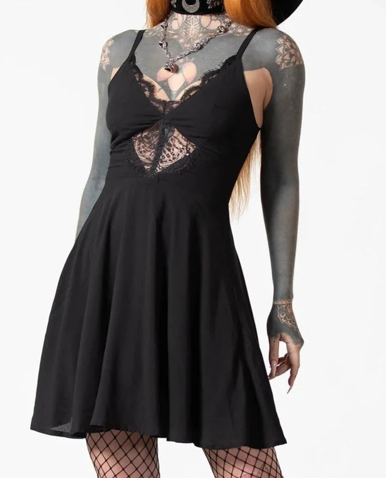 model showing front of dress