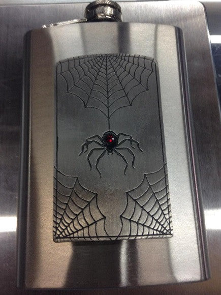 front of flask