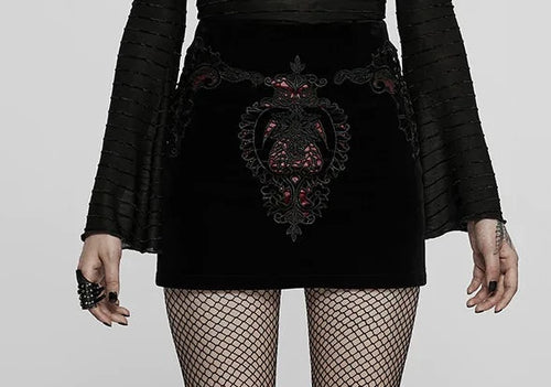 model showing front of skirt