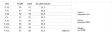 Load image into Gallery viewer, size chart

