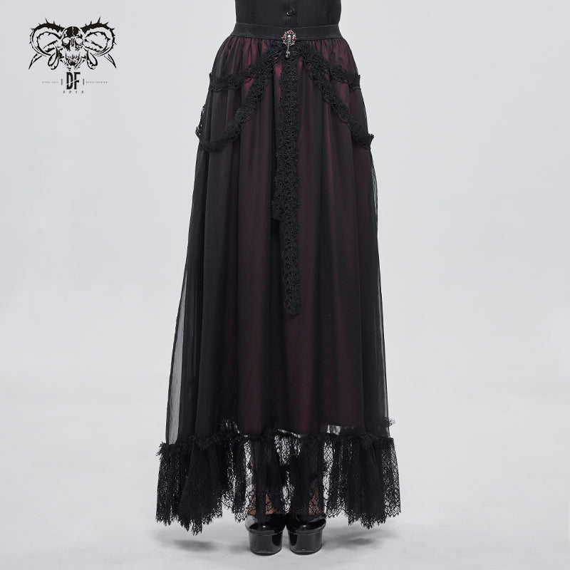 model showing front of skirt