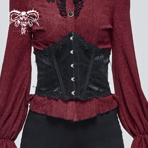 model showing front of cincher