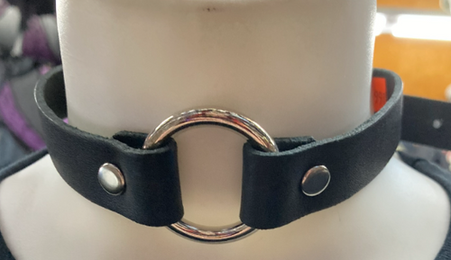 front of collar on mannequin