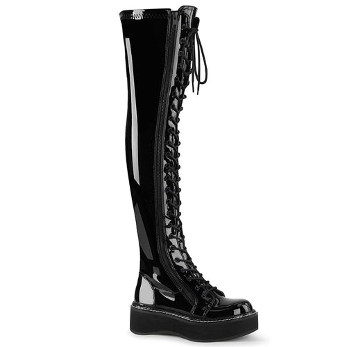 outer side view of black patent vinyl 2