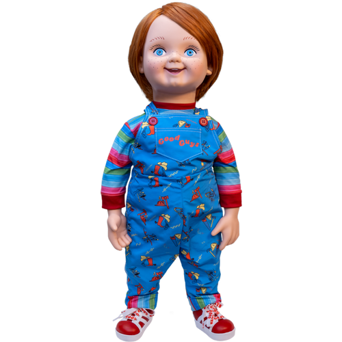 front of doll on display