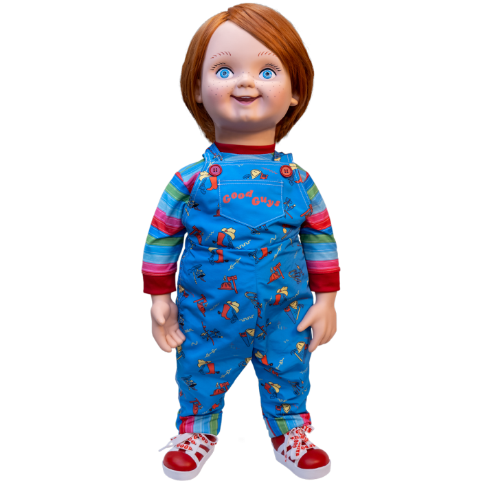 front of doll on display