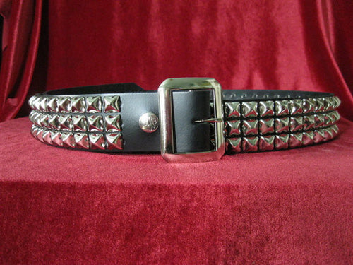 front of belt on display
