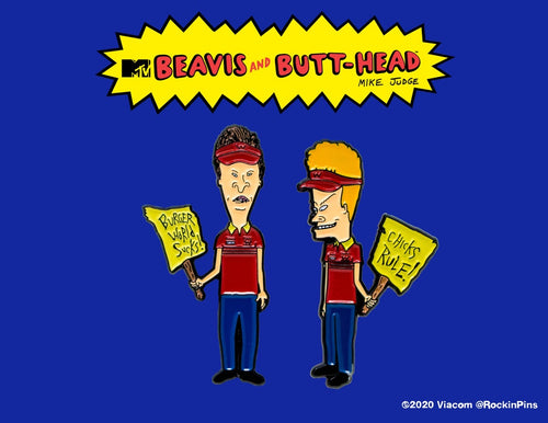 beavis and butt-head burger world pin set